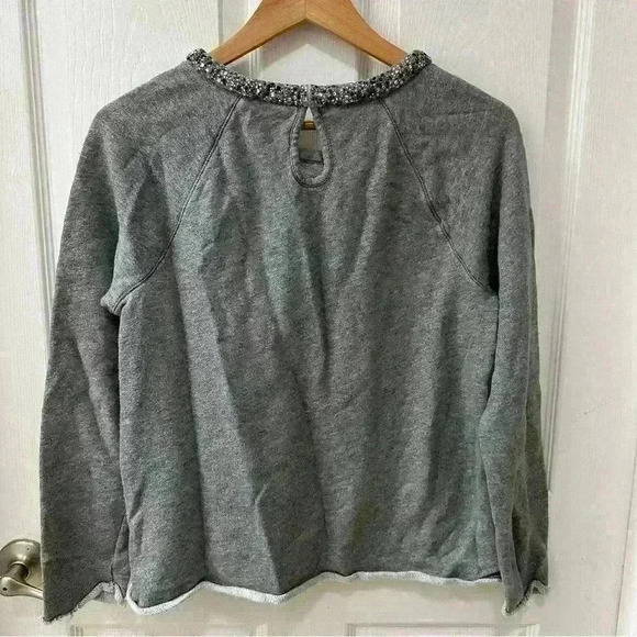 Calvin Klein Performance Gray Pullover Sweatshirt  Med Embellished Athleisure - Picture 4 of 4